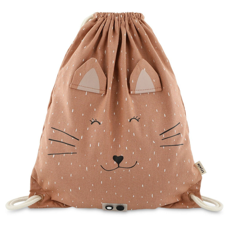 Trixie - Tierdesign Wasserabweisender Turnbeutel aus Baumwolle - Mrs. Cat - 5400858192226 - littlehipstar.com