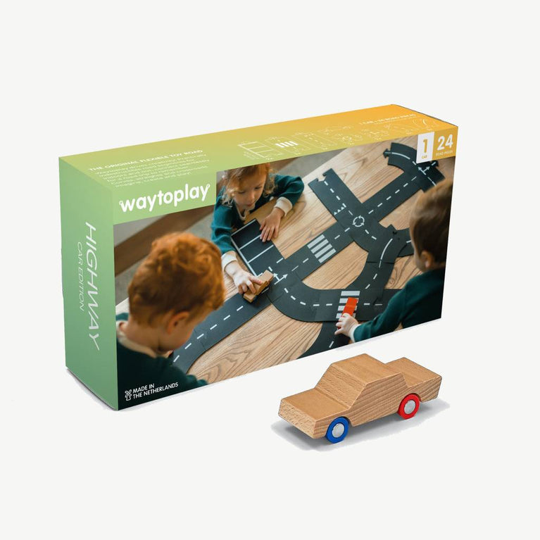 waytoplay - Geschenkset: Highway Spielstraße & Auto - 8720387266111 - littlehipstar.com