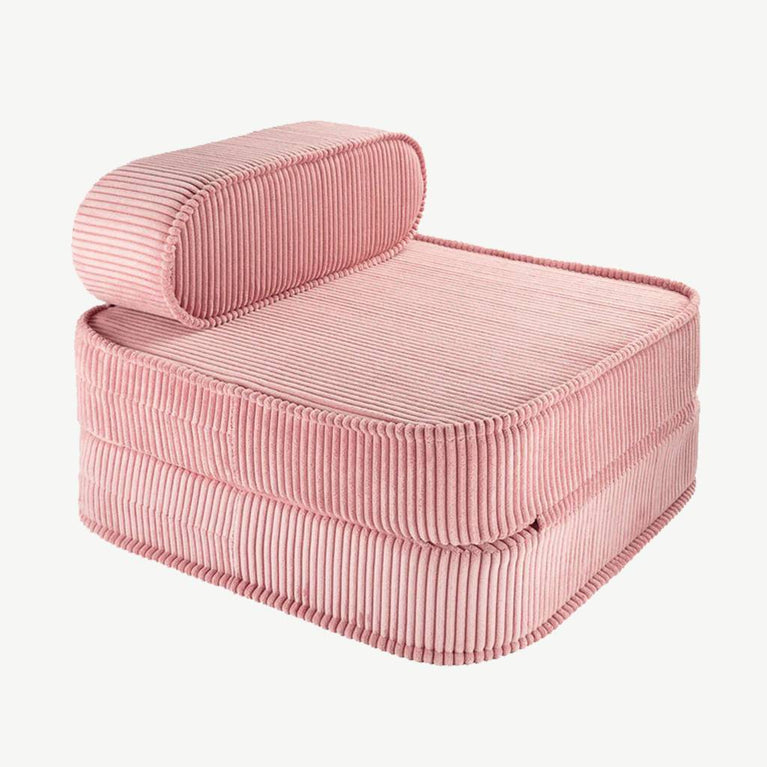 Wigiwama - Flip Chair Klappsessel & Spielmatratze aus recyceltem Cord - Pink Mousse - 4751030596501 - littlehipstar.com