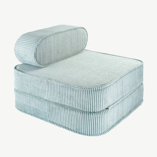 Wigiwama - Flip Chair Klappsessel & Spielmatratze aus recyceltem Cord - Peppermint Green - 4751030596518 - littlehipstar.com