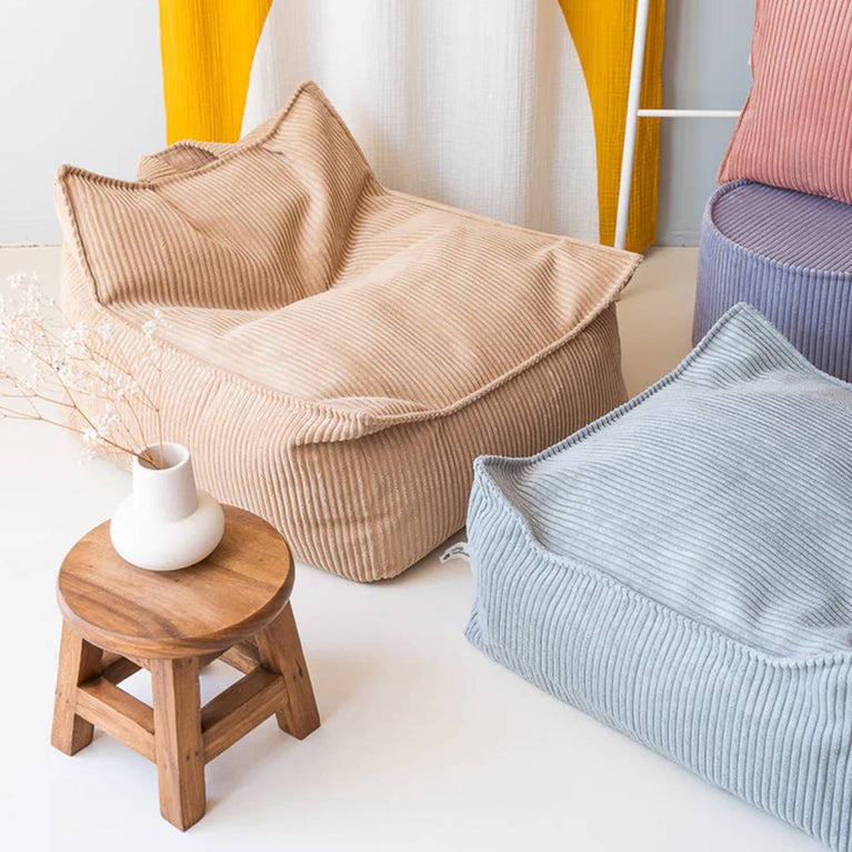 Wigiwama - Ottoman Sitzkissen aus recyceltem Cord - Pink Mousse - 4751030596631 - littlehipstar.com