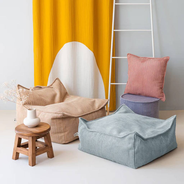 Wigiwama - Ottoman Sitzkissen aus recyceltem Cord - Pink Mousse - 4751030596631 - littlehipstar.com
