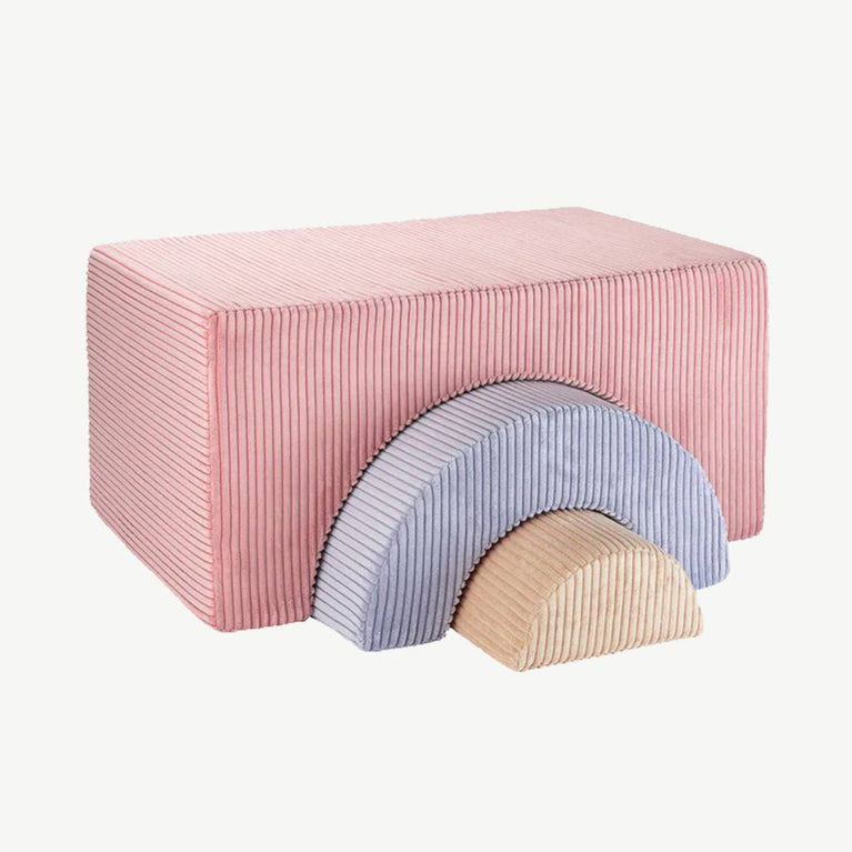 Wigiwama - Rainbow Spielset aus recyceltem Cord - 3 Teile - Pink Mousse - 4751030596754 - littlehipstar.com