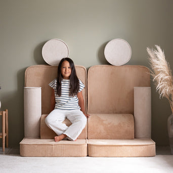 Wigiwama - Seetee Spielsofa aus recyceltem Cord - Brown Sugar - 4751030598215 - littlehipstar.com