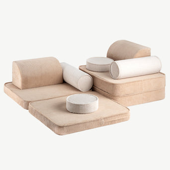 Wigiwama - Seetee Spielsofa aus recyceltem Cord - Brown Sugar - 4751030598215 - littlehipstar.com