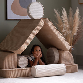 Wigiwama - Seetee Spielsofa aus recyceltem Cord - Brown Sugar - 4751030598215 - littlehipstar.com