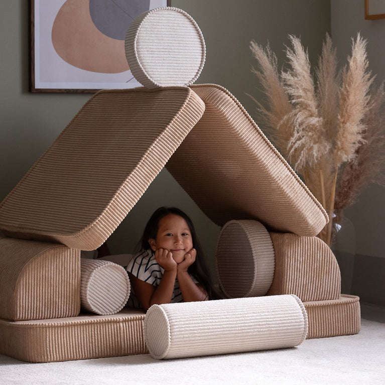 Wigiwama - Seetee Spielsofa aus recyceltem Cord - Brown Sugar - 4751030598215 - littlehipstar.com