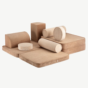 Wigiwama - Seetee Spielsofa aus recyceltem Cord - Brown Sugar - 4751030598215 - littlehipstar.com
