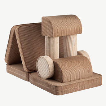 Wigiwama - Seetee Spielsofa aus recyceltem Cord - Brown Sugar - 4751030598215 - littlehipstar.com