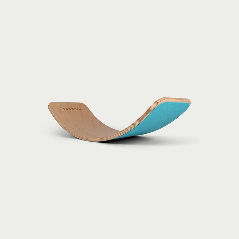 Wobbel - Original Balance Board Transparent Lackiert mit Wollfilz - Aqua - 7434009361344 - littlehipstar.com