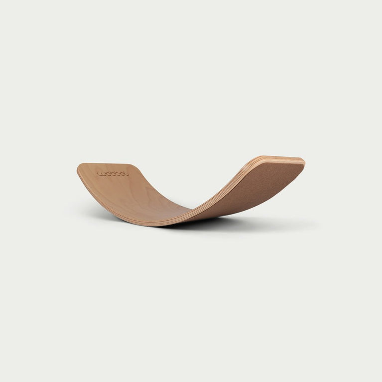 Wobbel - Original Balance Board Transparent Lackiert mit Wollfilz - Bark - 7435115515577 - littlehipstar.com