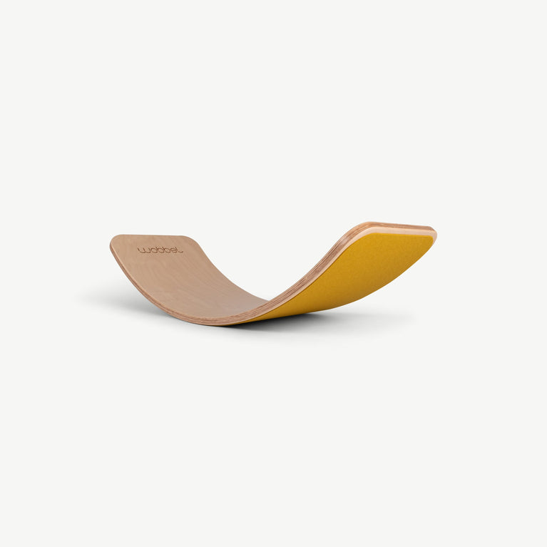 Wobbel - Original Balance Board Transparent Lackiert mit Wollfilz - Schwarz - 7435115516505 - littlehipstar.com