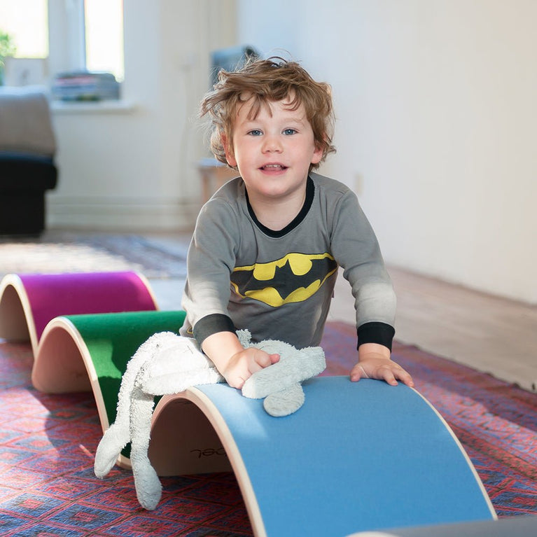 Wobbel - Original Balance Board Transparent Lackiert mit Wollfilz - Schwarz - 7435115516505 - littlehipstar.com