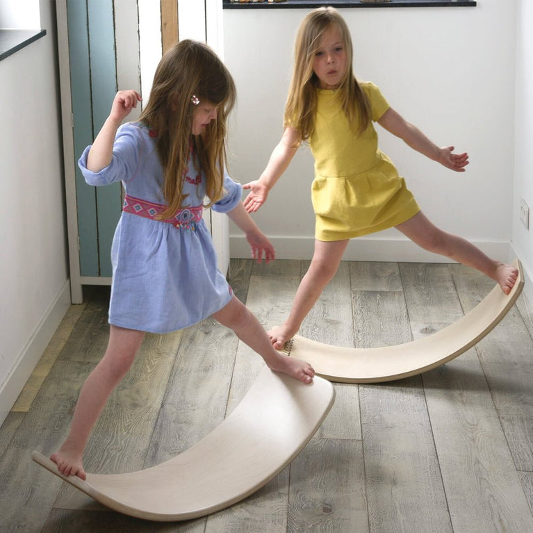 Wobbel - Original Balance Board Transparent Lackiert mit Wollfilz - Schwarz - 7435115516505 - littlehipstar.com