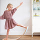 Wobbel - Original Balance Board Transparent Lackiert mit Wollfilz - Schwarz - 7435115516505 - littlehipstar.com
