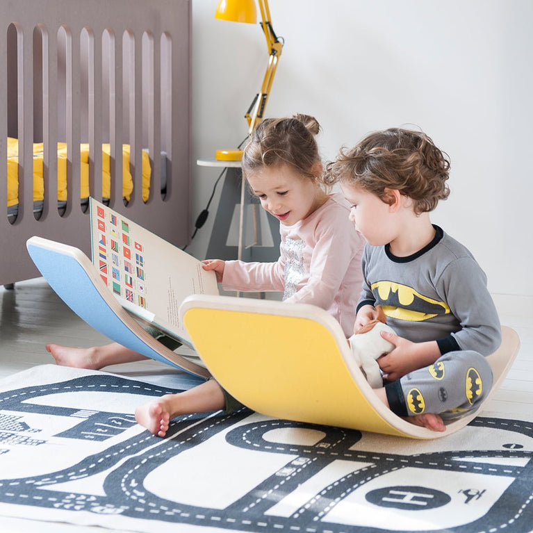 Wobbel - Original Balance Board Transparent Lackiert mit Wollfilz - Schwarz - 7435115516505 - littlehipstar.com