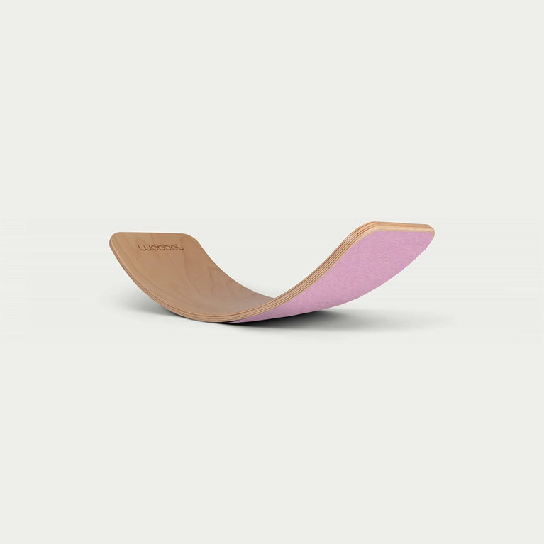 Wobbel - Original Balance Board Transparent Lackiert mit Wollfilz - Wild Rose - 7438233816854 - littlehipstar.com