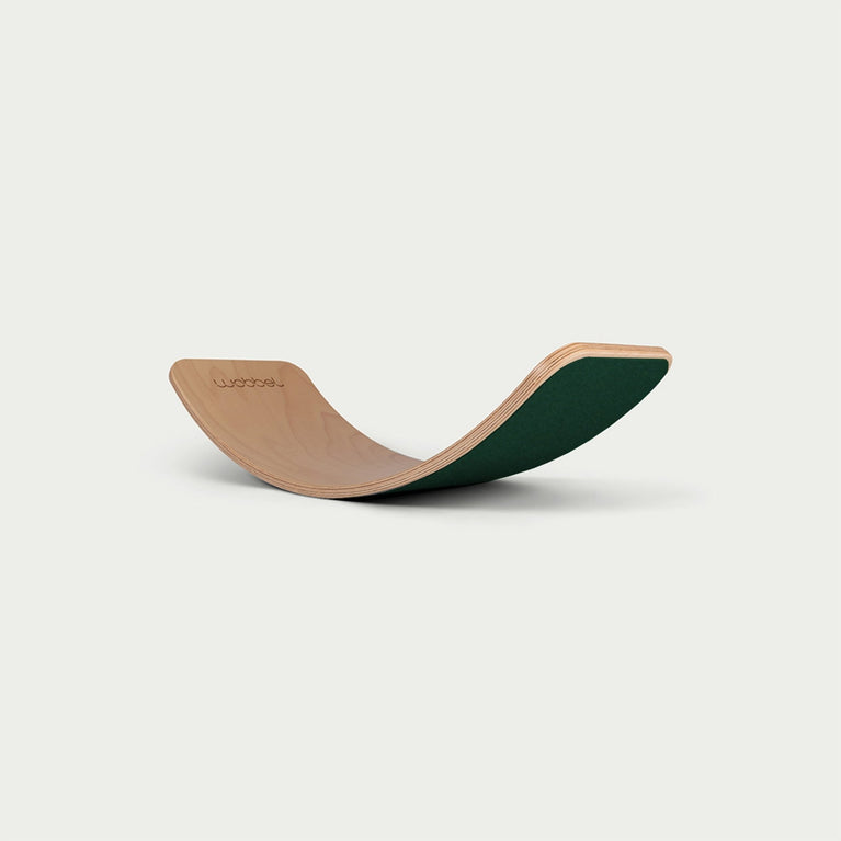 Wobbel - Original Balance Board Transparent Lackiert mit Wollfilz - Foliage Green - 7438233816861 - littlehipstar.com