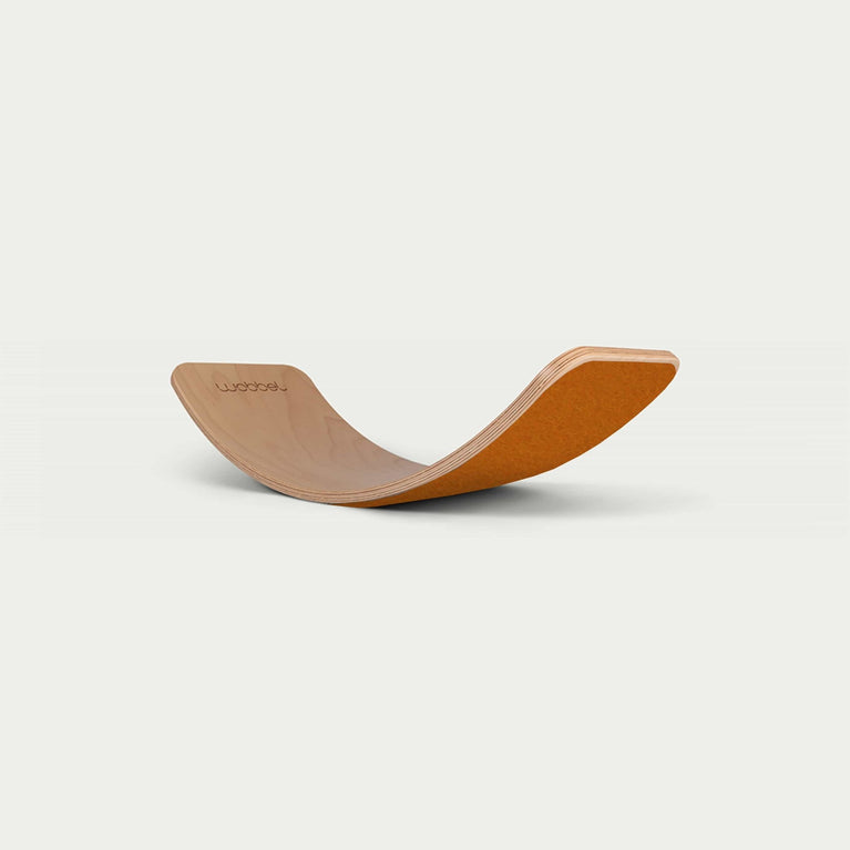 Wobbel - Original Balance Board Transparent Lackiert mit Wollfilz - Rust - 7438233820820 - littlehipstar.com